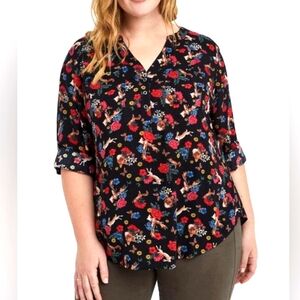 Torrid Harper Woodland Floral Shirt SZ 3